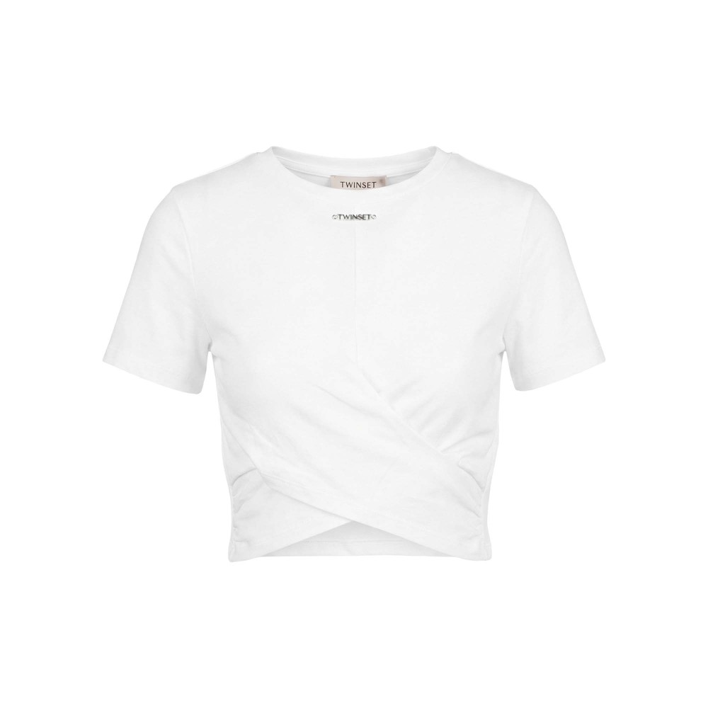 TWIN-SET T-shirt bianca con...