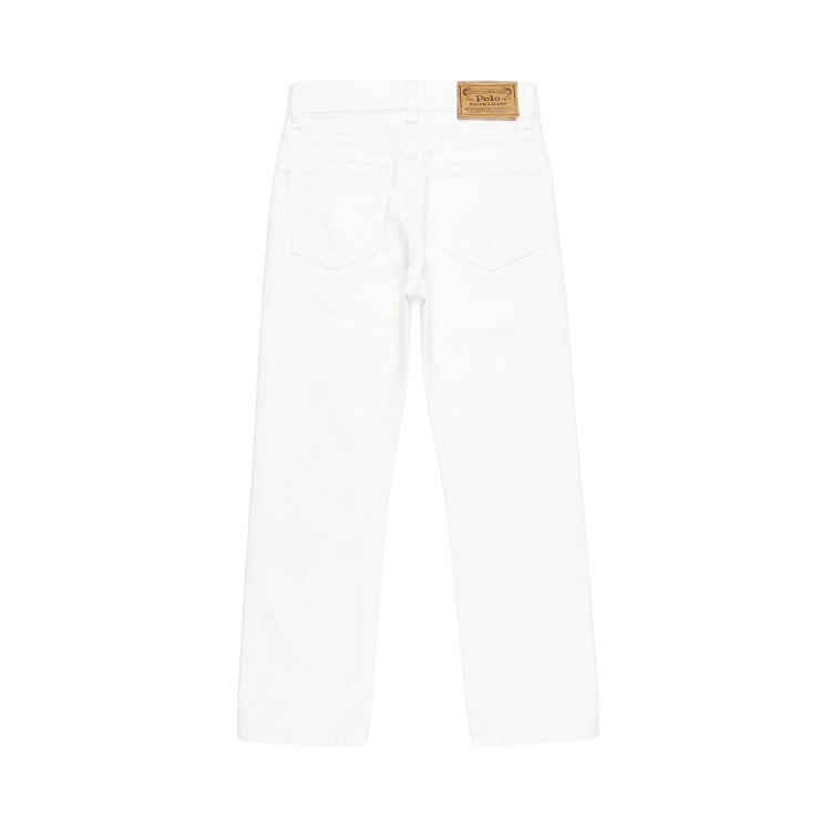 RALPH LAUREN Jeans bianco a vita alta bambina