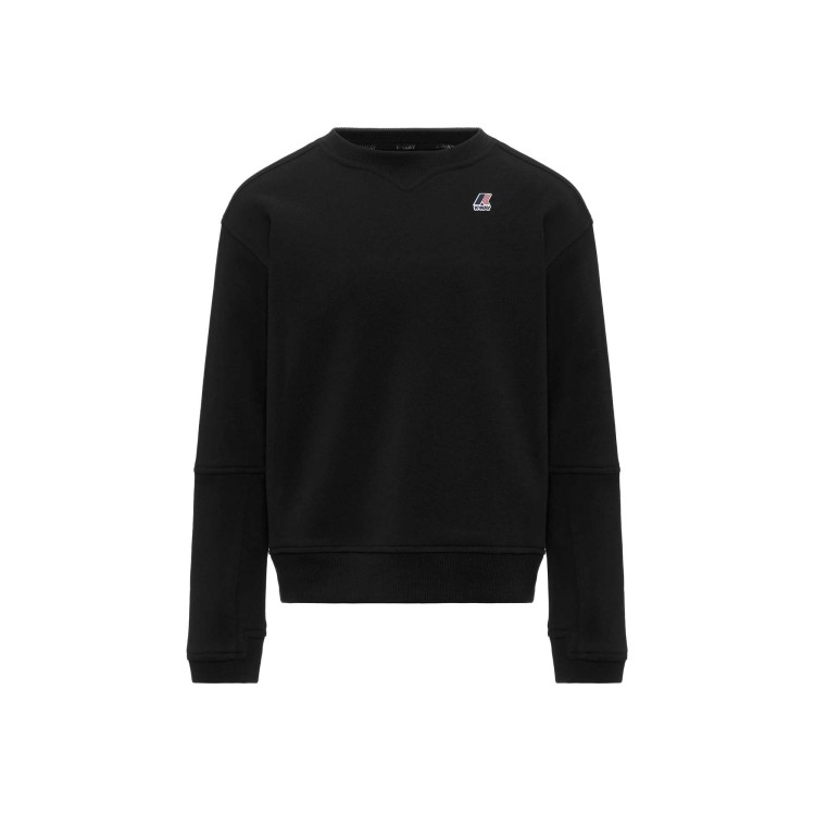 K-WAY Felpa nera girocollo bambini