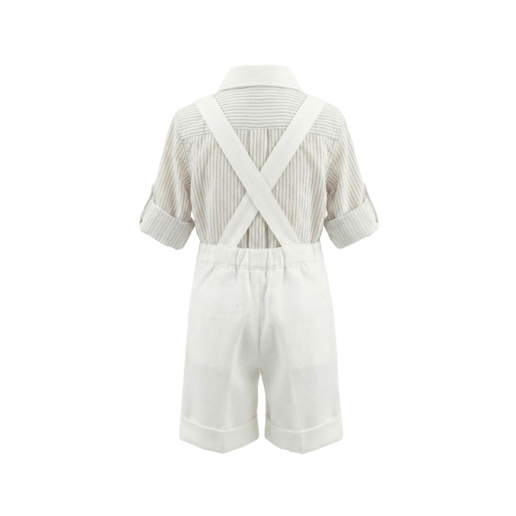 GASTONE Completo 2 pezzi beige a righe neonato