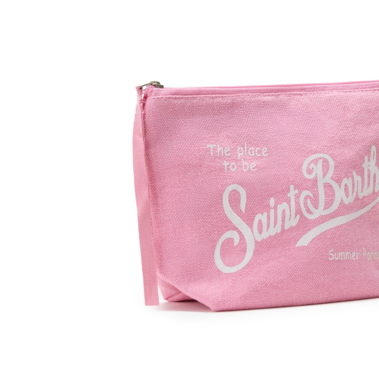 SAINT BARTH Pochette rosa in lino bambina