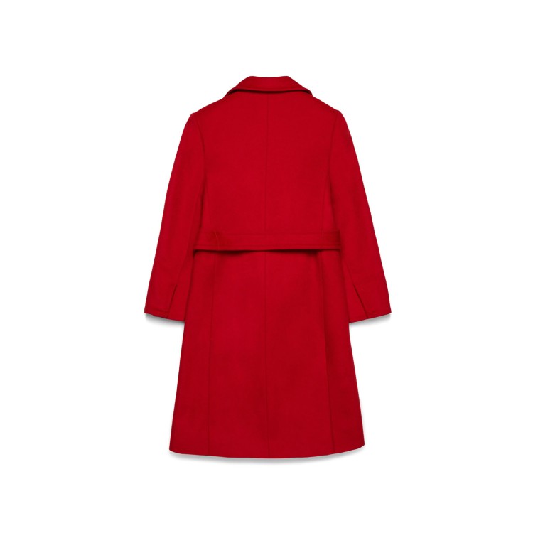 MAX&CO Cappotto rosso con cintura bambina