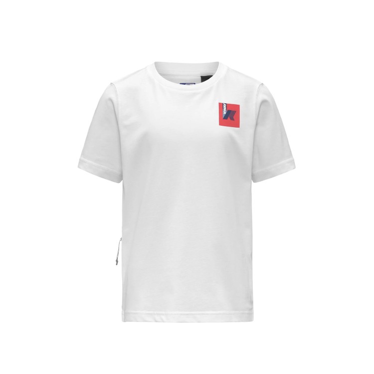 K-WAY T-shirt bianca con stampa bambini