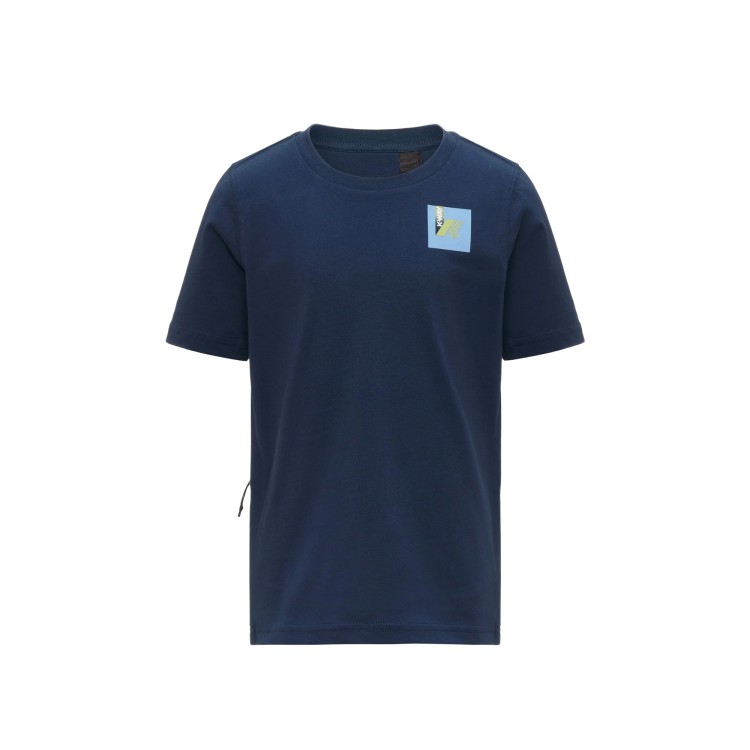 K-WAY T-shirt blu navy con stampa bambini