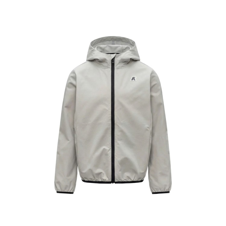 K-WAY Felpa beige con cappuccio bambini