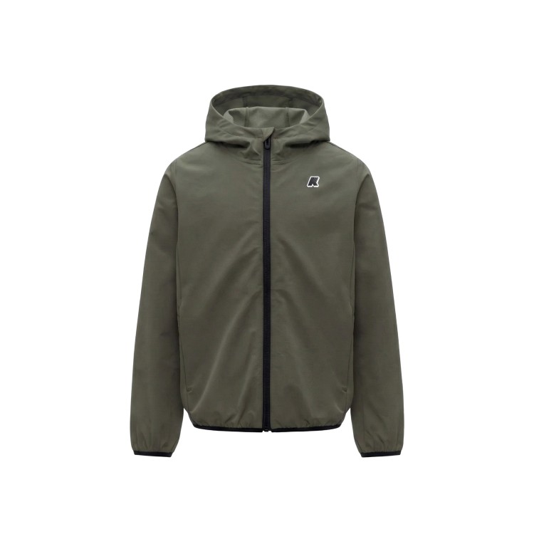 K-WAY Felpa verde con cappuccio bambini