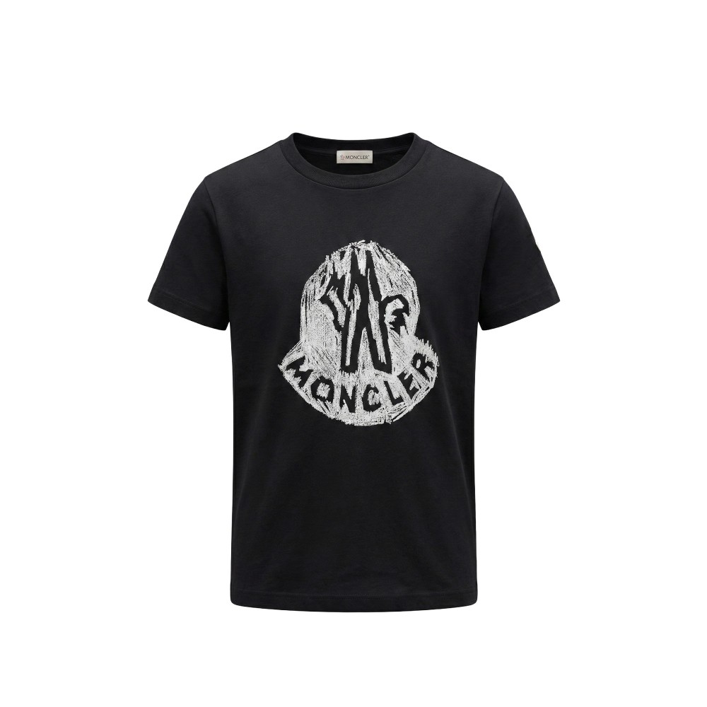 MONCLER T-shirt nera con...