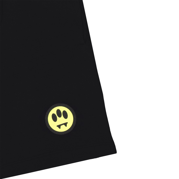 BARROW Shorts neri in felpa con logo bambino