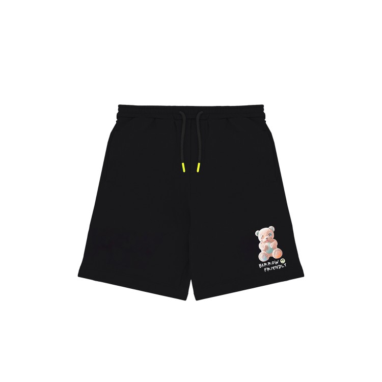 BARROW Shorts neri in felpa Barrow bear bambino
