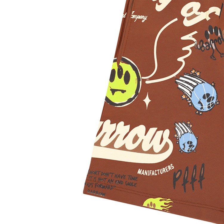BARROW Shorts cioccolato con stampe all-over bambino