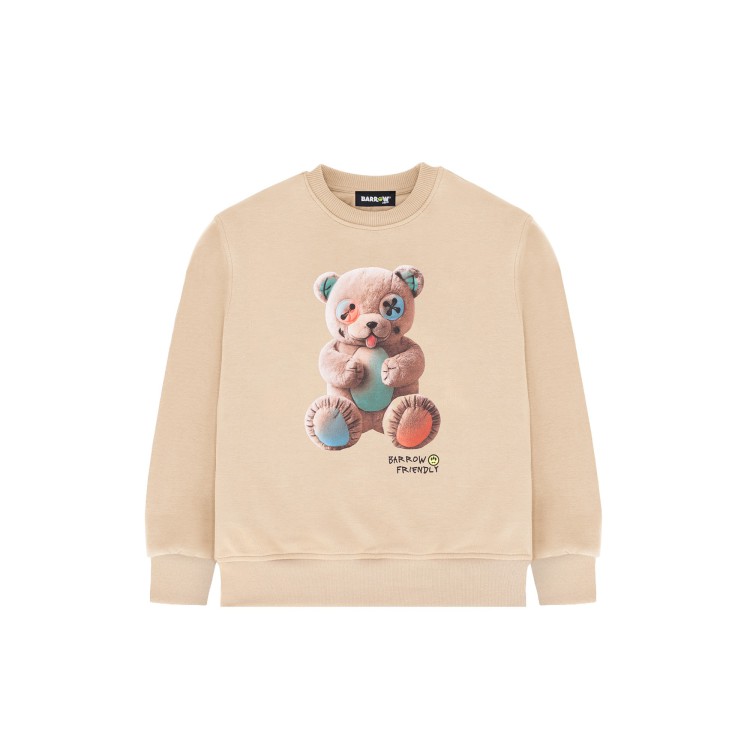BARROW Felpa sabbia girocollo Barrow Bear bambini