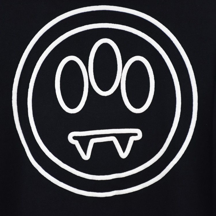 BARROW Felpa nera girocollo logo bubble bambini