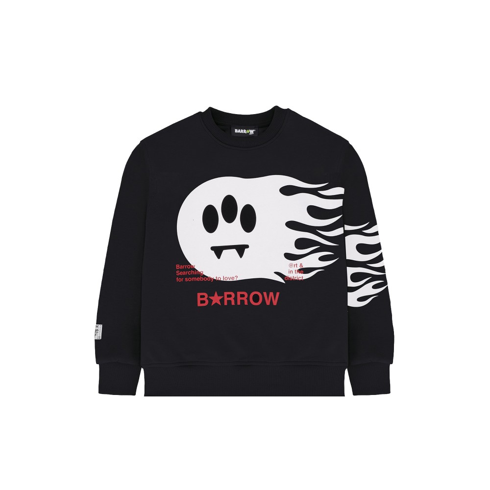 BARROW Felpa nera girocollo...