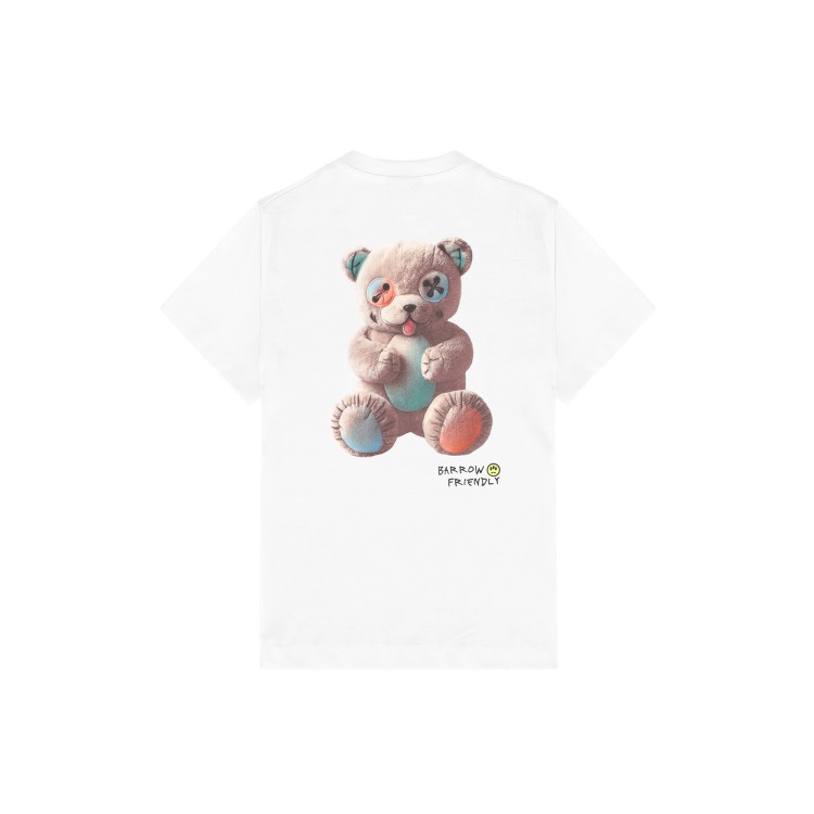 BARROW T-shirt bianca con stampa Barrow friendly bambini