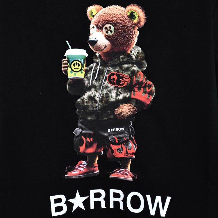 BARROW T-shirt nera con stampa Barrow Bear bambini