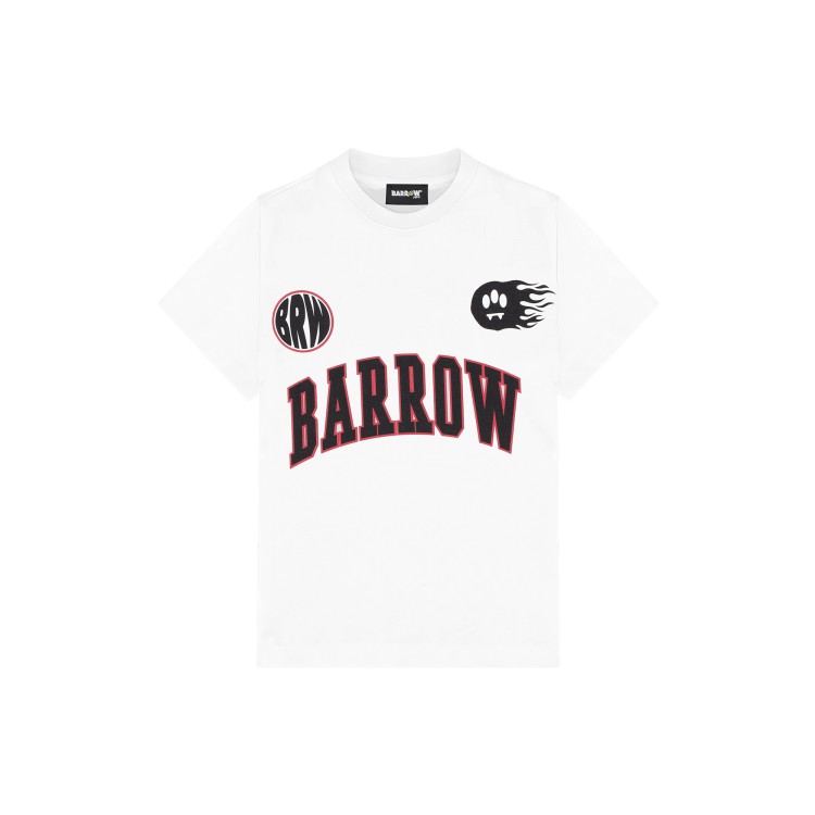 BARROW T-shirt bianca con stampa Barrow bambini
