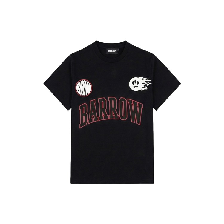 BARROW T-shirt nera con stampa Barrow bambini