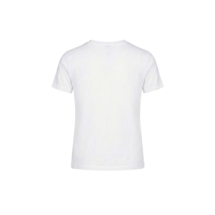 PATRIZIA PEPE T-shirt bianca con logo strass lilla bambina