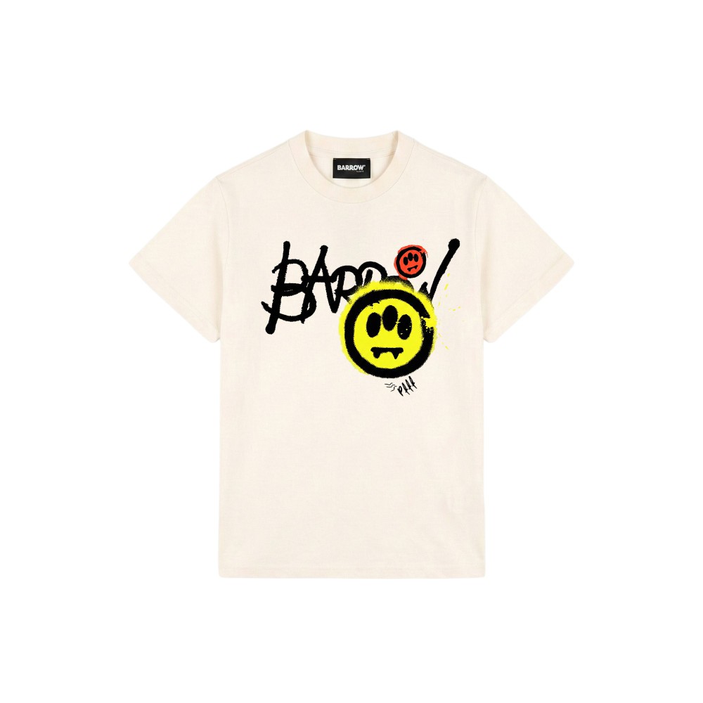BARROW T-shirt crema con...