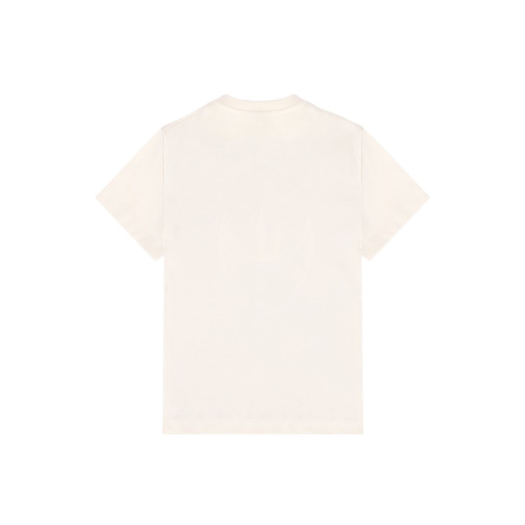 BARROW T-shirt crema con stampa logo bambini