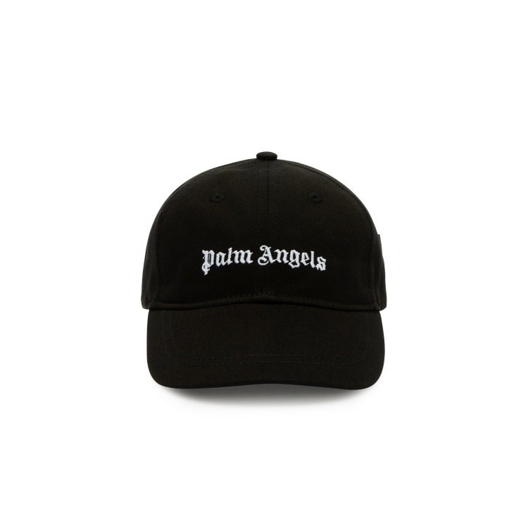 PALM ANGELS Cappellino nero con logo ricamato bambino