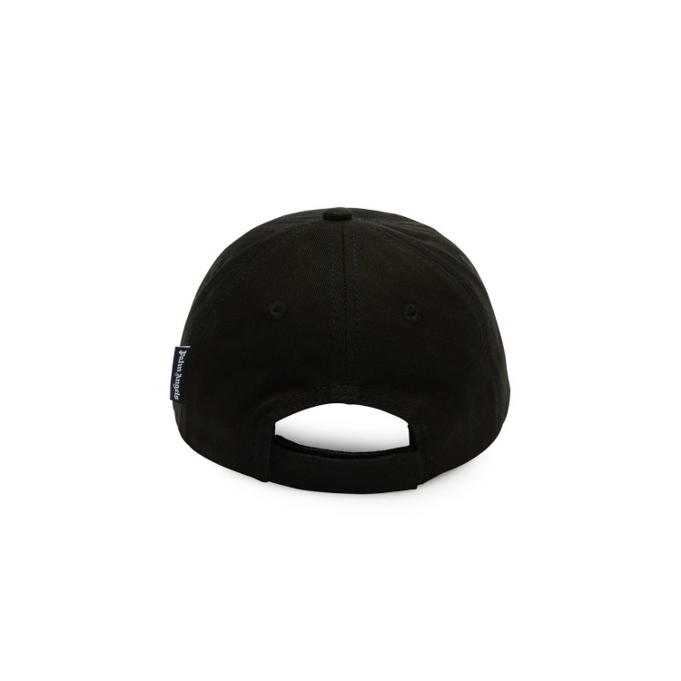 PALM ANGELS Cappellino nero con logo ricamato bambino