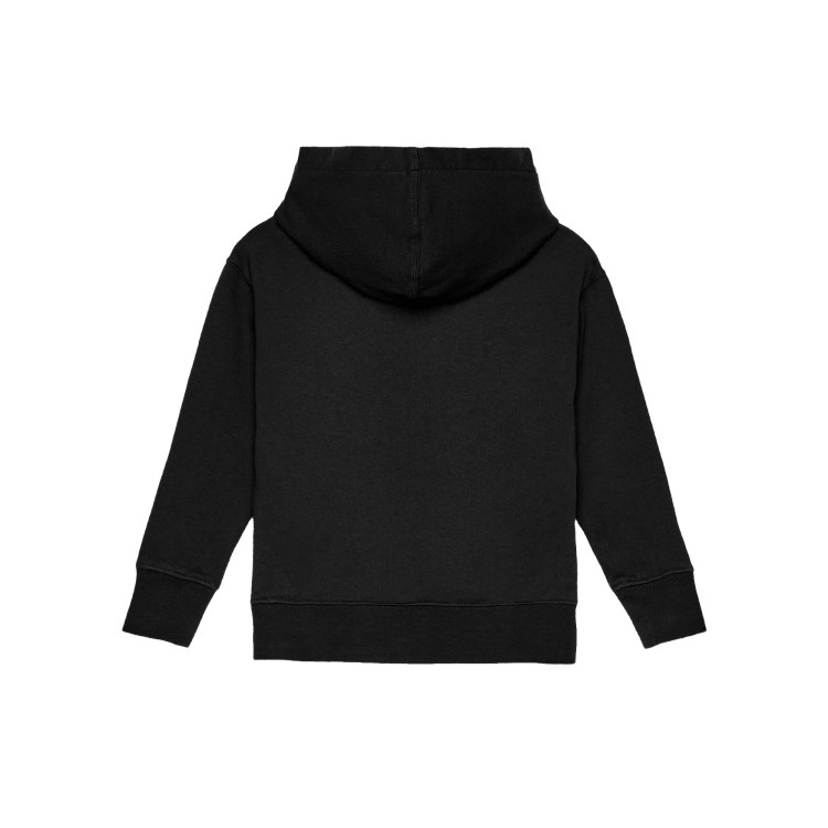 PALM ANGELS Felpa nera con cappuccio stampa Bear bambino