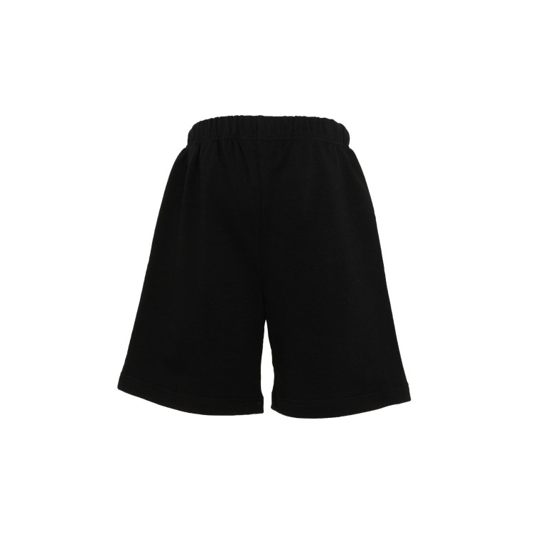 PALM ANGELS Shorts neri sportivi con logo bambino