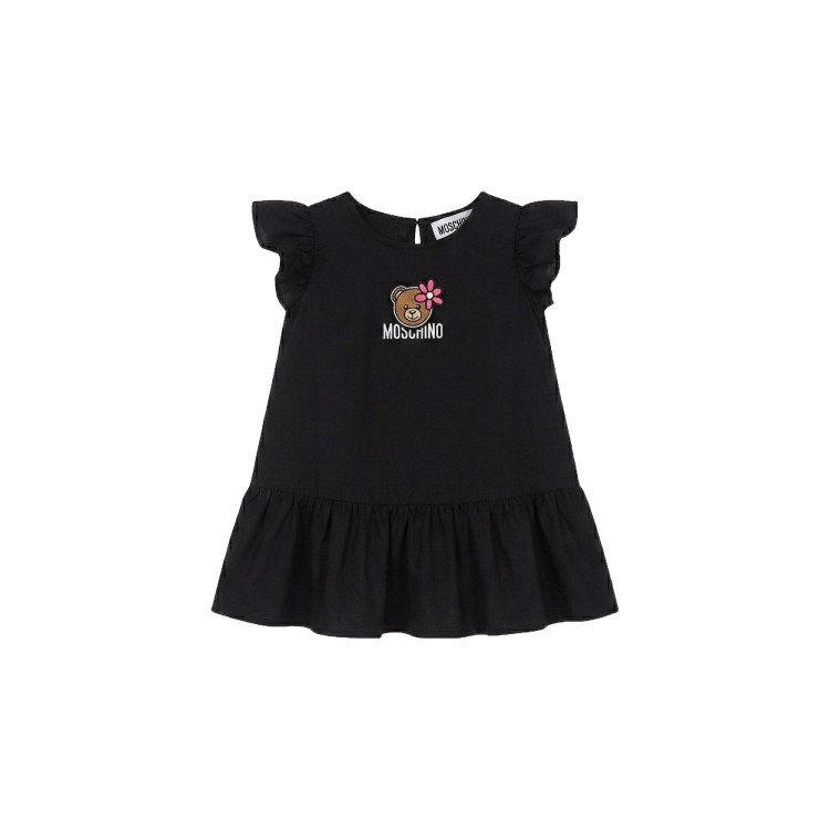 MOSCHINO Abito nero Teddy Bear neonata