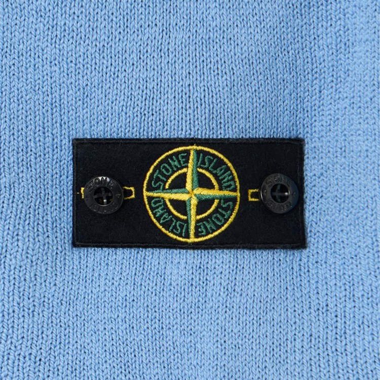 STONE ISLAND Maglia azzurra girocollo bambini