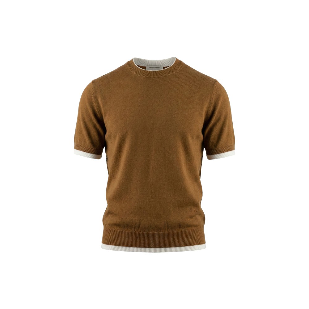 PAOLO PECORA Maglia caffè a...