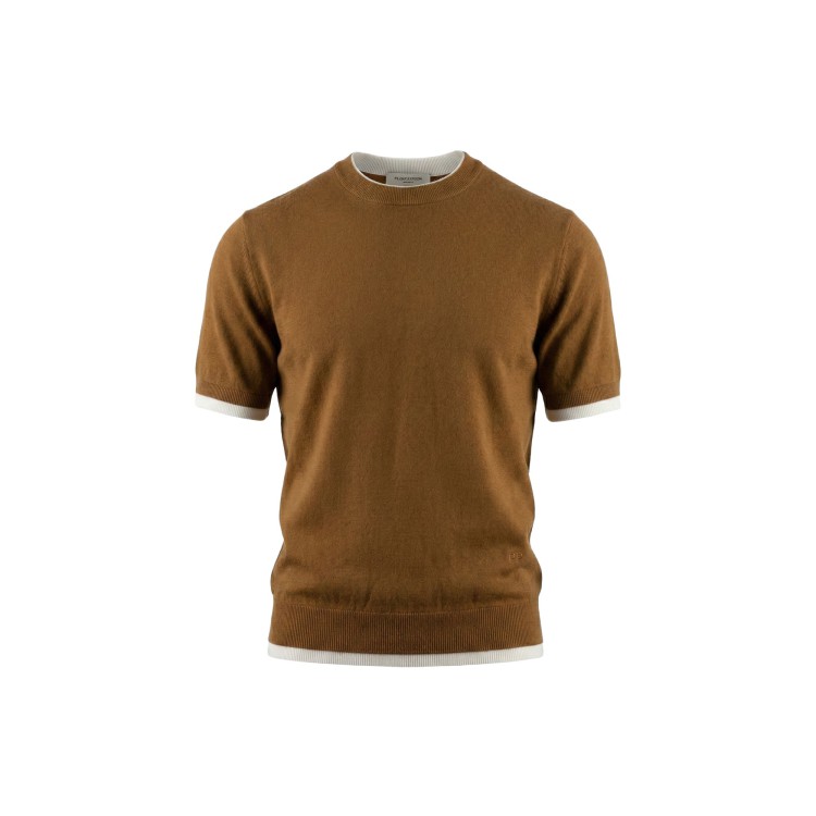 PAOLO PECORA Maglia caffè a maniche corte bambino