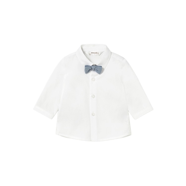 MAYORAL NEWBORN Camicia bianca con papillon neonato