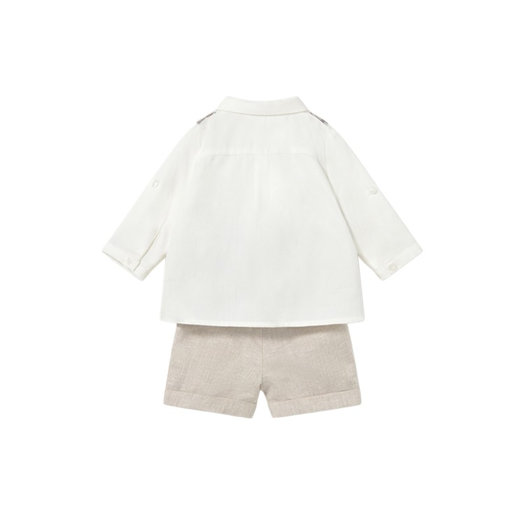 MAYORAL NEWBORN Completo sabbia con gilet neonato