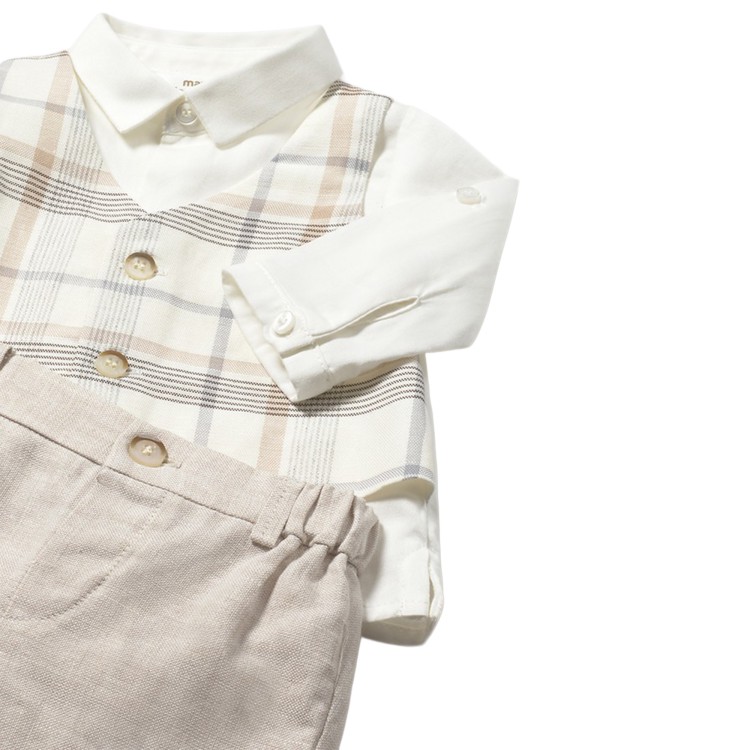 MAYORAL NEWBORN Completo sabbia con gilet neonato