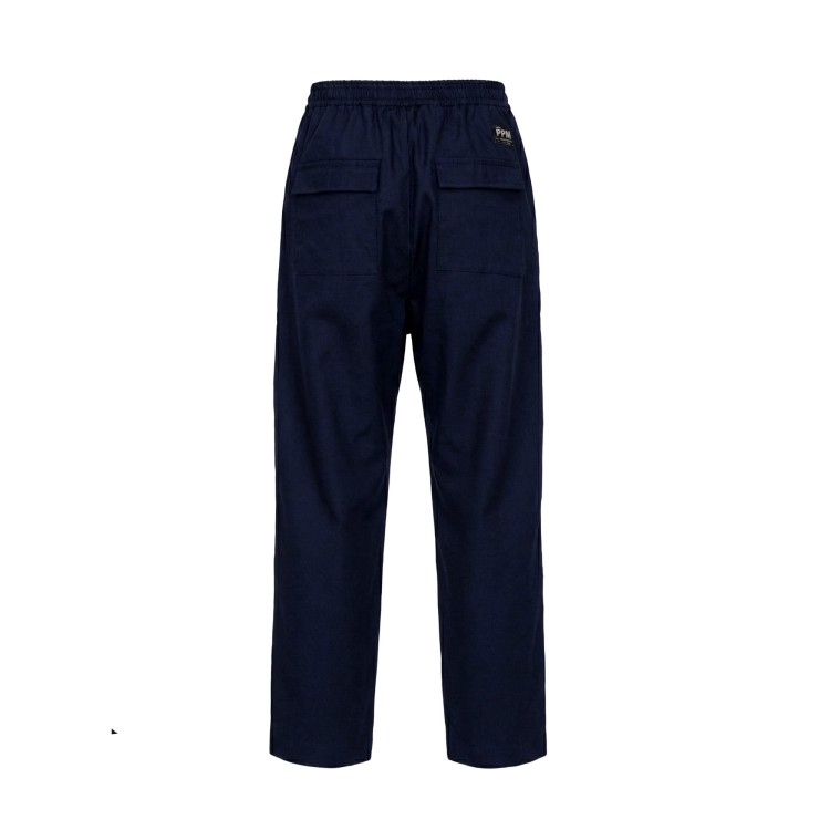 PAOLO PECORA Pantalone blu navy con pinces bambino