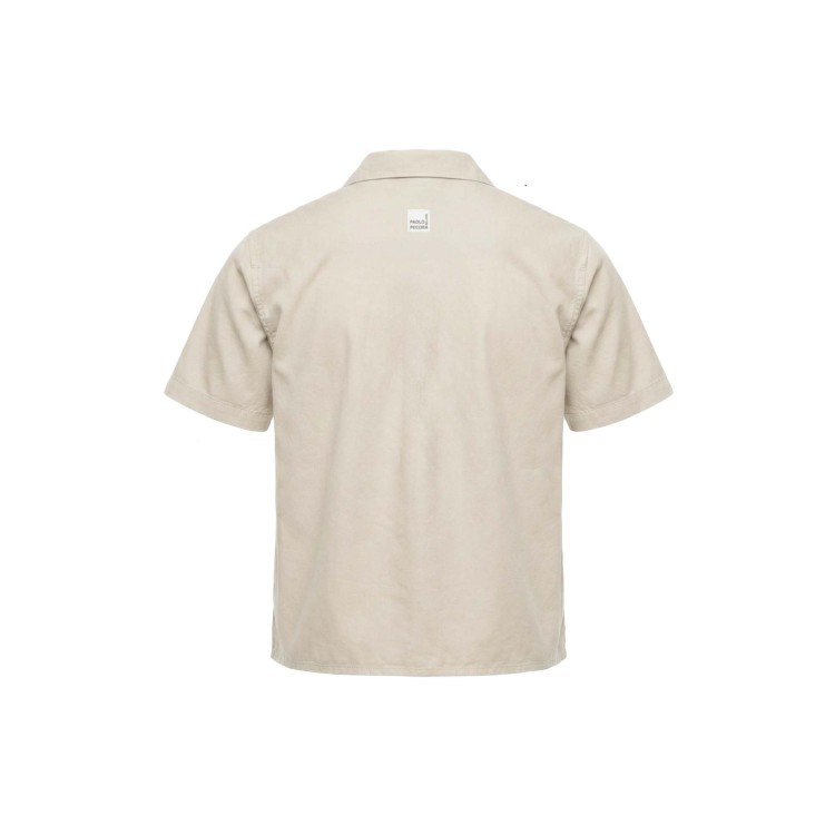 PAOLO PECORA Camicia sabbia fit boxy bambino