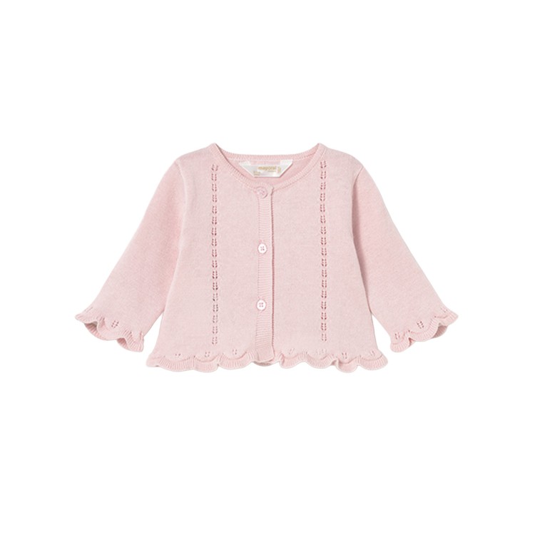 MAYORAL NEWBORN Completo 3 pezzi rosa tricot neonata