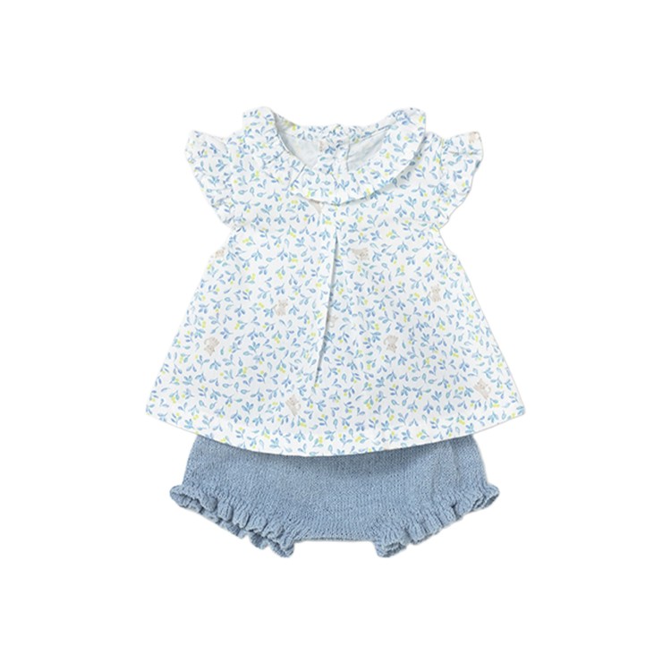 MAYORAL NEWBORN Completo celeste tricot neonata
