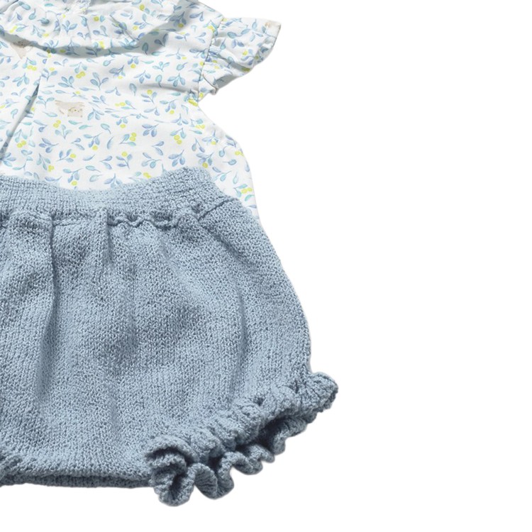 MAYORAL NEWBORN Completo celeste tricot neonata