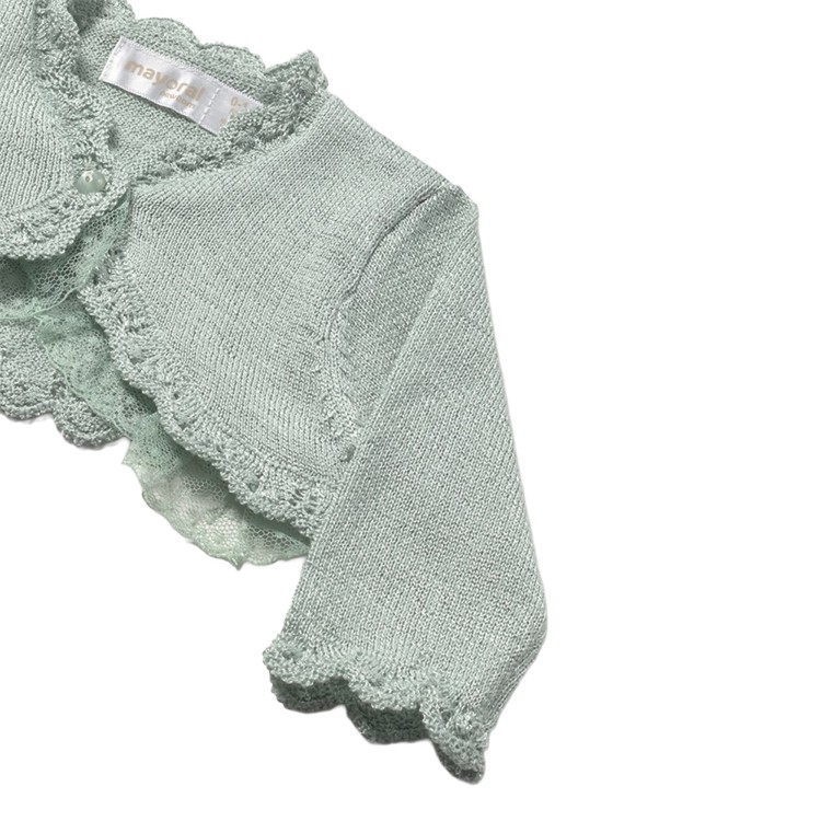 MAYORAL NEWBORN Cardigan verde acqua tricot neonata