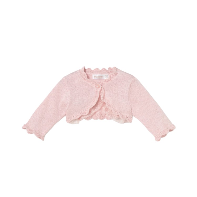 MAYORAL NEWBORN Cardigan rosa tricot neonata