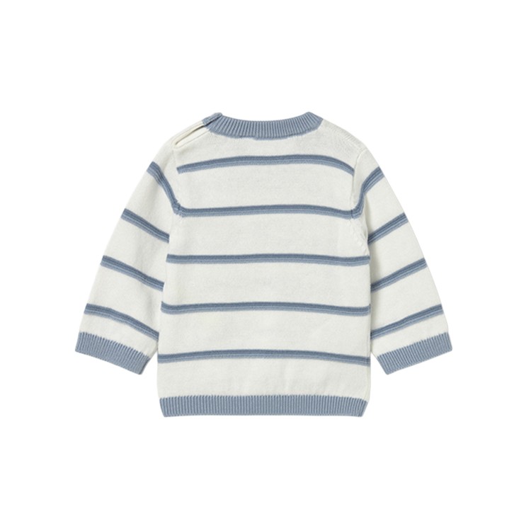 MAYORAL NEWBORN Maglione a righe celesti neonato
