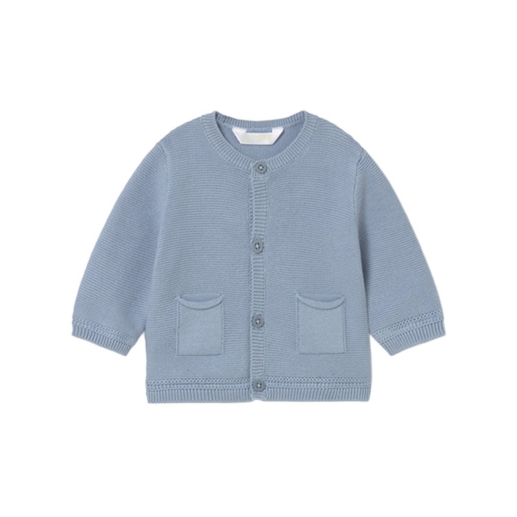 MAYORAL NEWBORN Cardigan azzurro tricot neonato