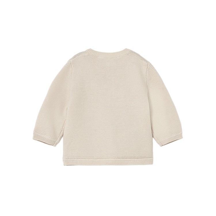 MAYORAL NEWBORN Cardigan beige tricot neonato