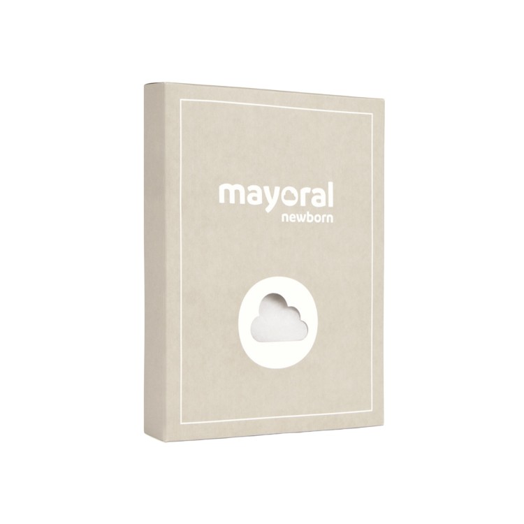 MAYORAL NEWBORN Completo beige tricot con intarsi neonato