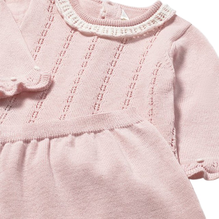 MAYORAL NEWBORN Completo rosa tricot neonata