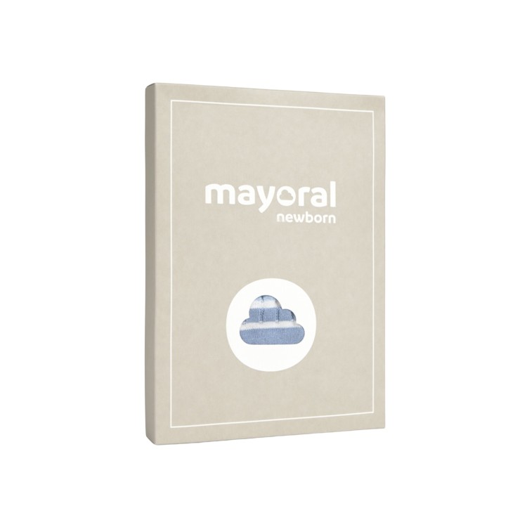 MAYORAL NEWBORN Completo azzurro con salopette neonato