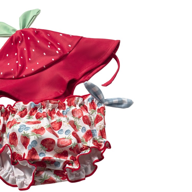 MAYORAL NEWBORN Completo mare rosso con cappello neonata