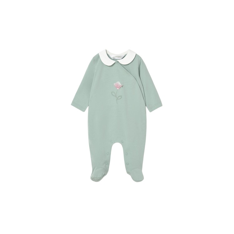 MAYORAL NEWBORN Set di 2 tutine lunghe verde acqua neonata